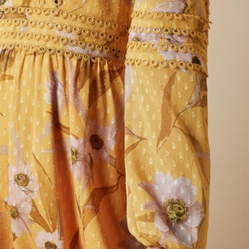 Ted Baker Cabana Yellow chiffon dress - Picture 5 of 6